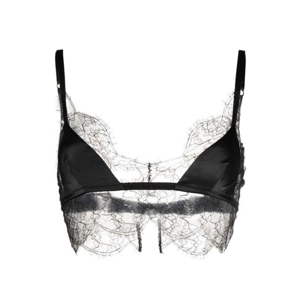 Dolce & Gabbana Women Satin Bralette With Lace Detail